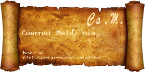Csernai Melánia névjegykártya